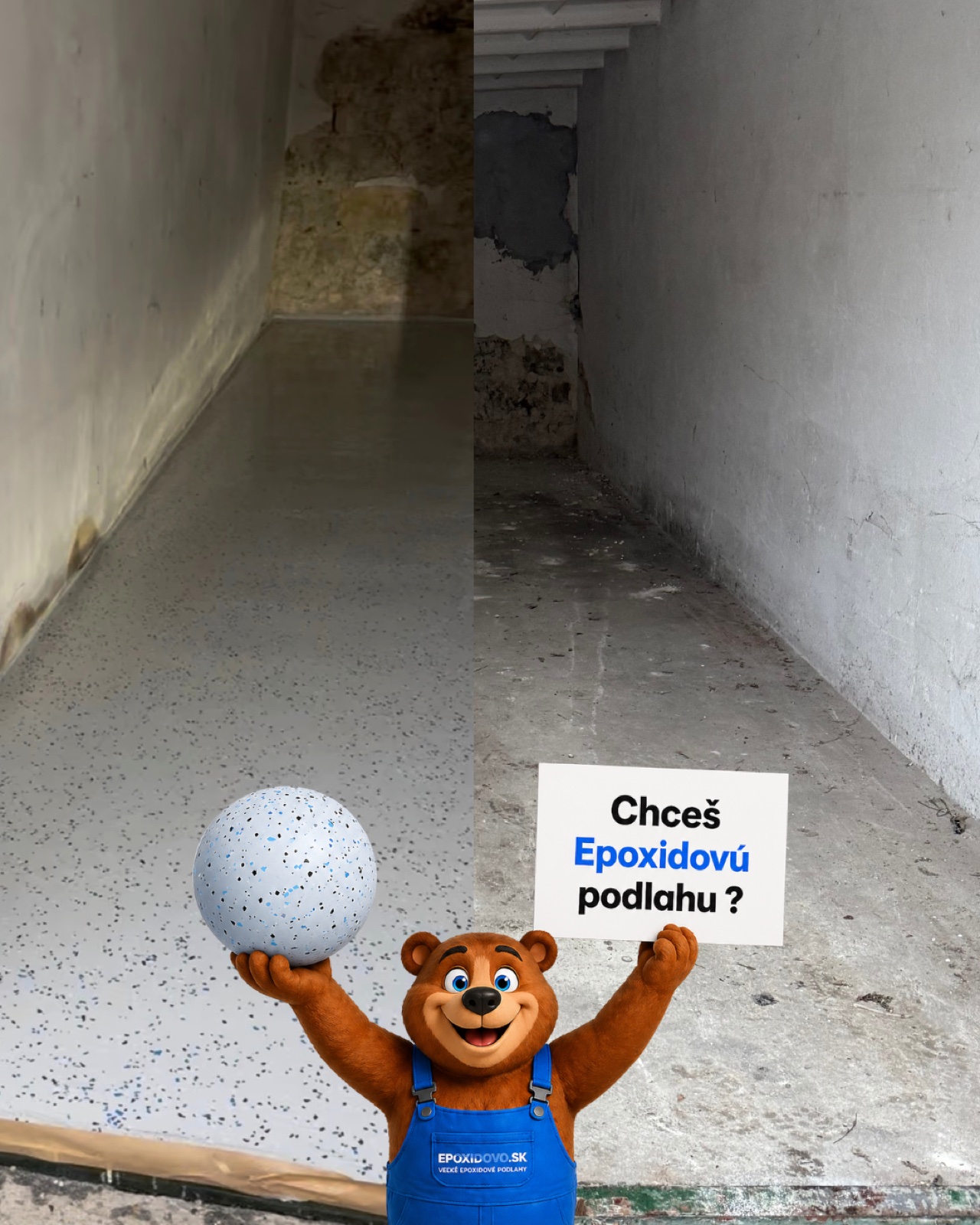 Chipsová podlaha v garáži
